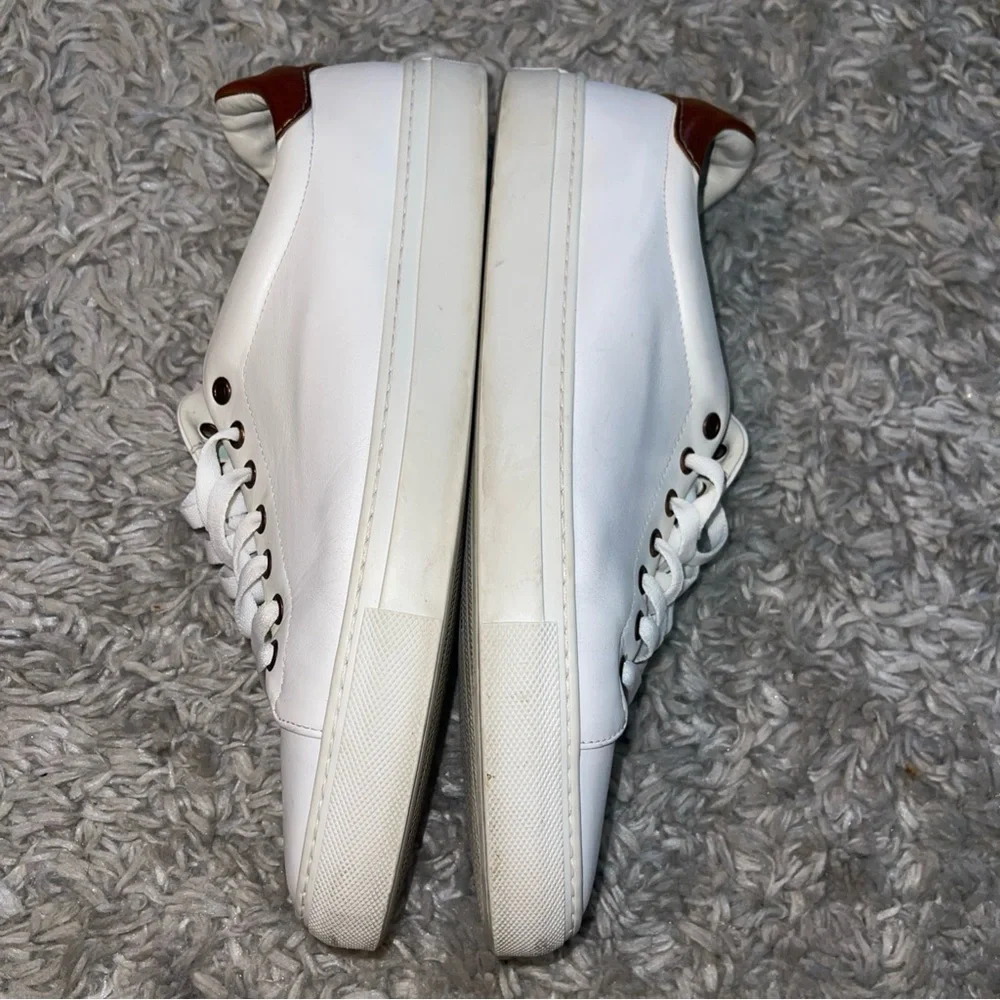 Goodmen Brand Legend London White Dark Vachetta Sneaker Italian Leather SZ 11.5 - Picture 7 of 11